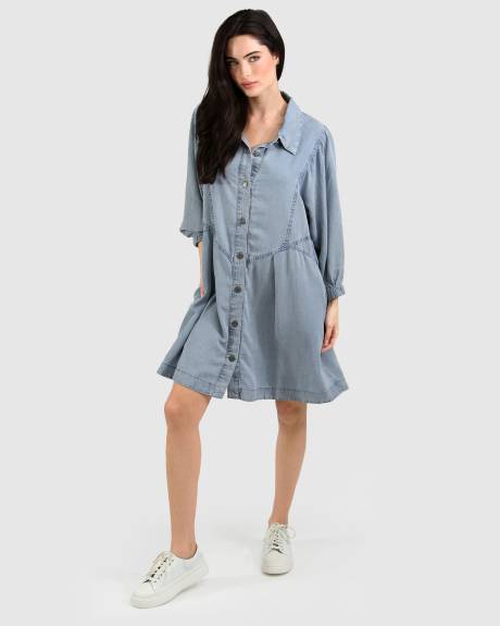 Belle & Bloom Supercut Denim Dress