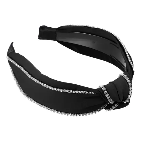 Unique Bargains - Top Knotted Rhinestone Trim Wide Headbands