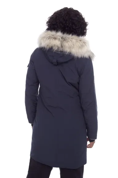 Alpine North - LAURENTIAN | Parka longue femme recyclée duvet végan capuche fausse fourrure