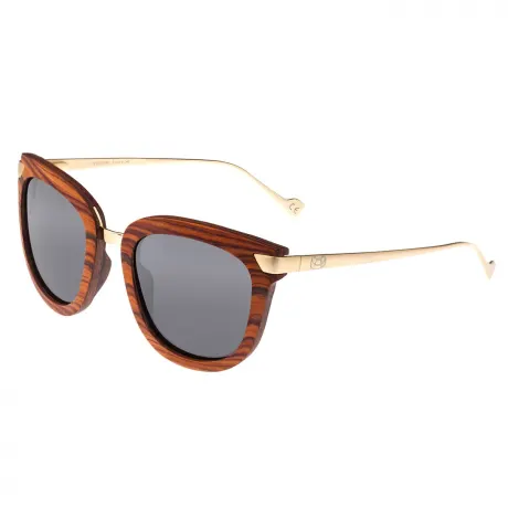 Earth Wood - Nissi Polarized Sunglasses - Mahogany/Black