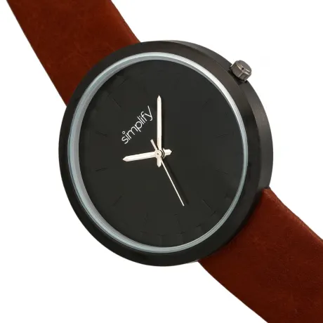 Simplify - La montre à bracelet 6000 - Noir/Marron clair