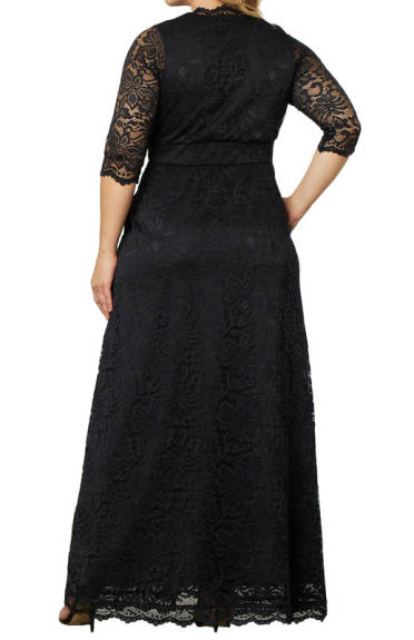 Kiyonna Maria Lace Evening Gown (Plus Size)