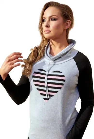 ANGEL - Drawstring With Heart Sweatshirt