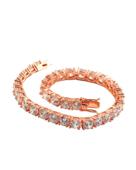 Genevive Sterling Silver with Colored Cubic Zirconia Tennis Bracelet