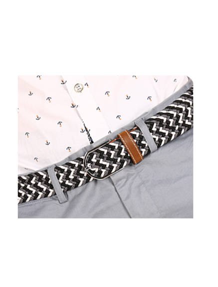 Unique Bargains- Unisex Canvas Elastic Fabric Woven Stretch Braided Belt