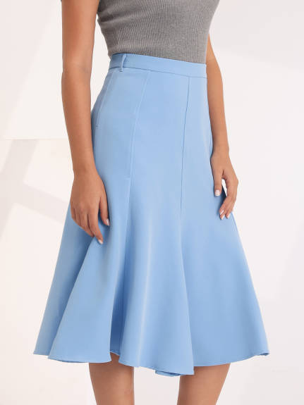 Hobemty- High Waist Fishtail Skirt