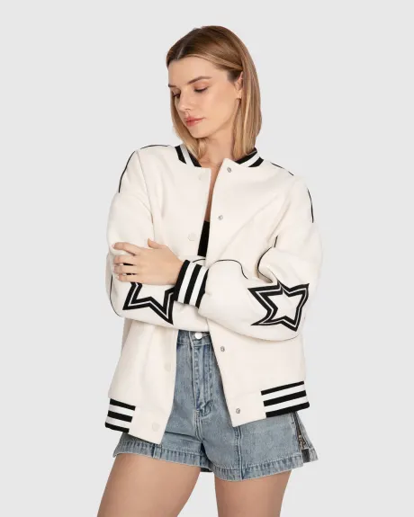 Bomber Letterman Hold Me Close - Noir