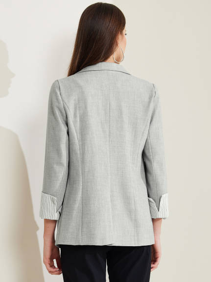 Allegra K- Notched Lapel Blazer Suit Jacket