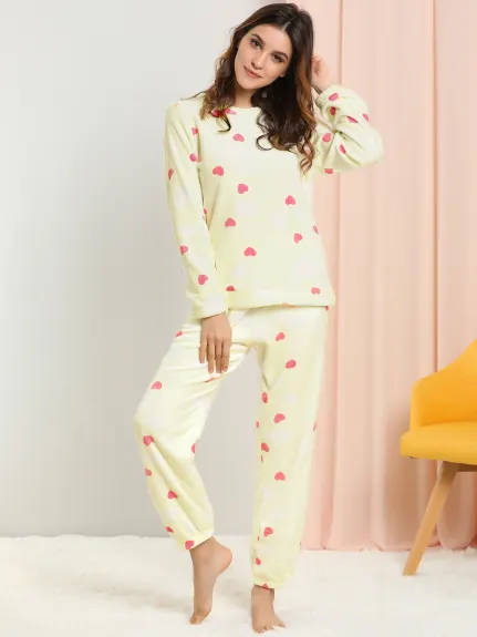 Allegra K- pyjama en flanelle manches longues Loungewear