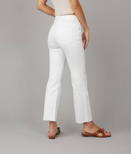 Lola Jeans DENVER-WHT High Rise Straight Jeans