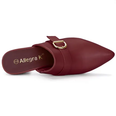 Allegra K - Pointed Toe Slip on Sandals Mules