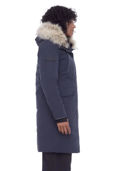 Alpine North - LAURENTIAN | Parka longue femme recyclée duvet végan capuche fausse fourrure