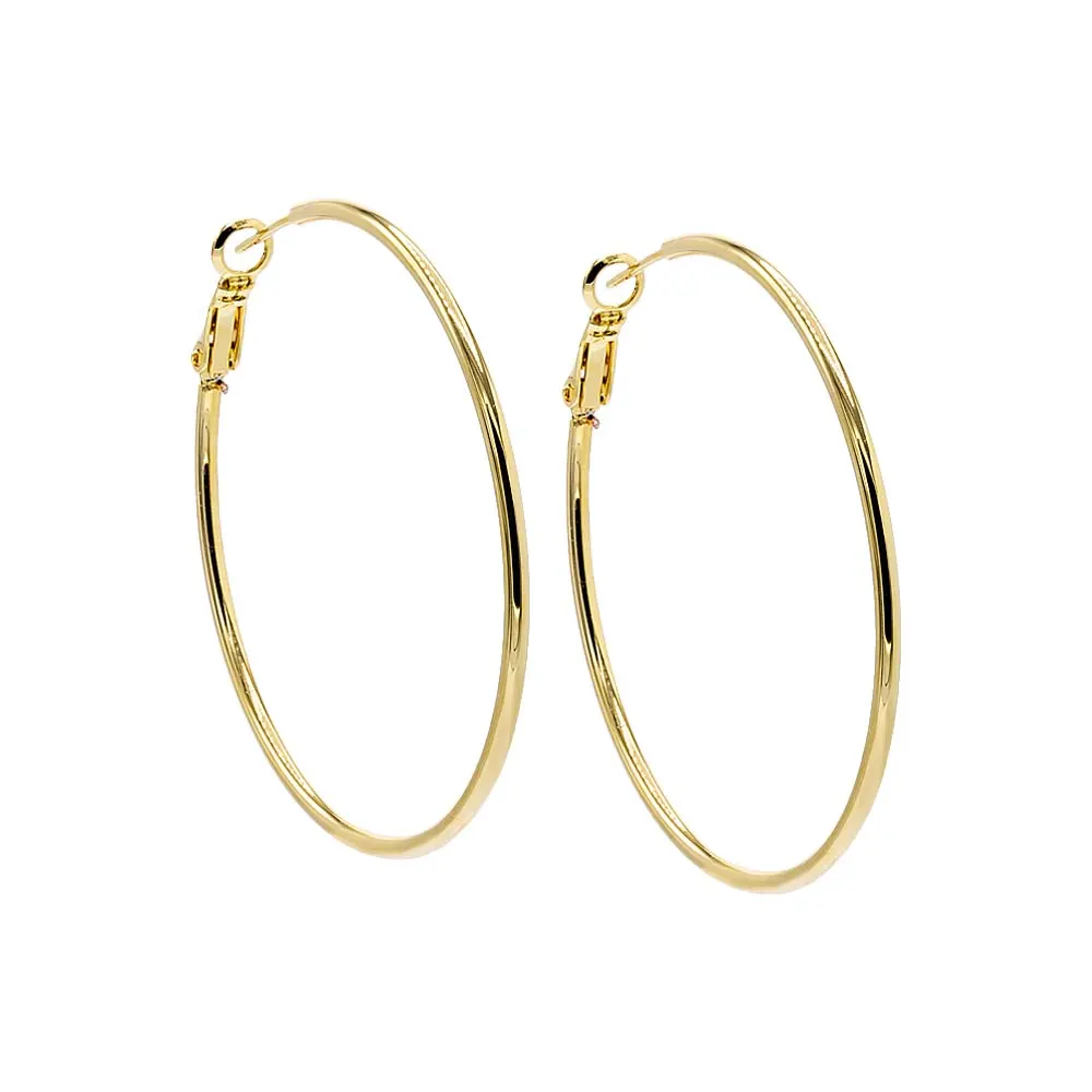 Rounded Hollow Hoop Earring