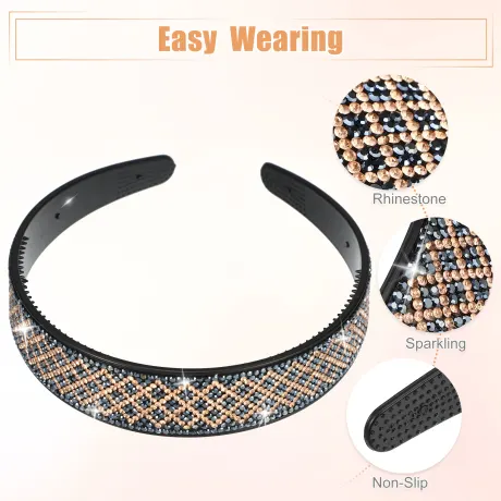 Unique Bargains- 1 Pcs Wide-brimmed Headband