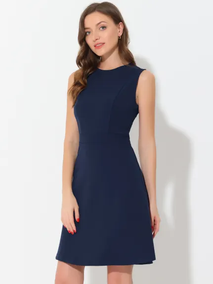 Allegra K - Sleeveless A-line Flare Dress