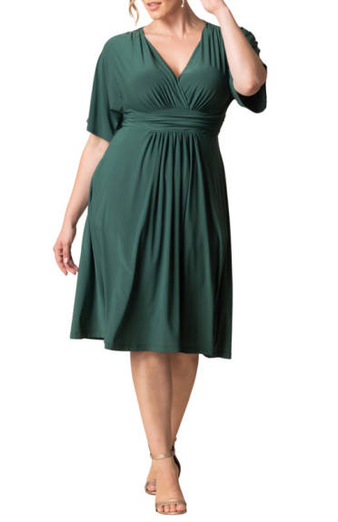 Kiyonna Gia Midi Dress with Pockets (Plus Size)