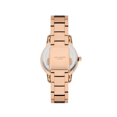 LEE COOPER-Women's Rose Gold 34mm  watch w/Silver Dial