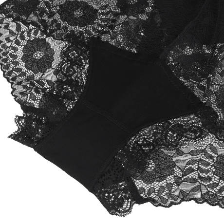 Allegra K- Floral Lace Mid-Waist Panty 3-Pack Brief