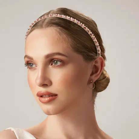 Unique Bargains- 2 Rows Rhinestone Hairband Headband