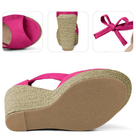 Allegra K - Platform Espadrilles Wedges Sandals