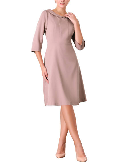 Hobemty - Peter Pan Collar Elegant A Line Dress