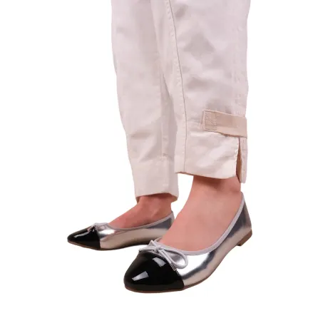 Where's That From - Womens/Ladies Janice Bow Extra Wide Ballerina Flats