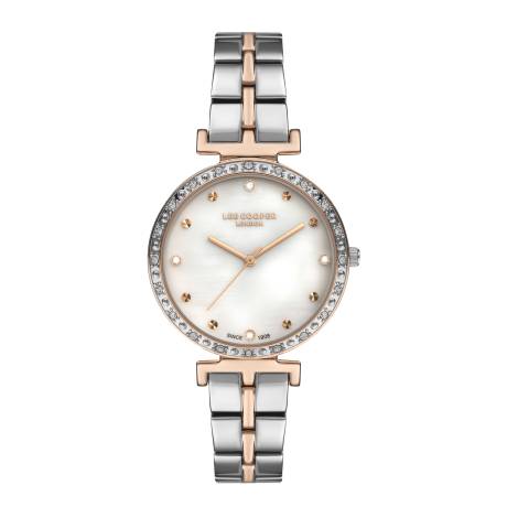 LEE COOPER-Montre Dames Rosé 35mm Cadran Blanc