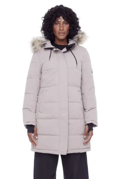 Alpine North Women's - AULAVIK | Vegan Down Recycled Mid-length Hooded Parka Coat