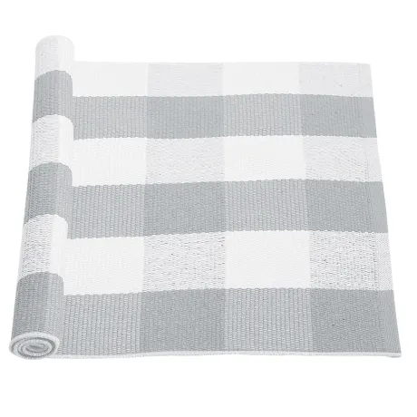 PiccoCasa- Buffalo Check Plaid Outdoor Cotton Floor Mat 35"x24"