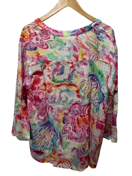 CHARLIE B - Printed Cotton Gauze Blouse