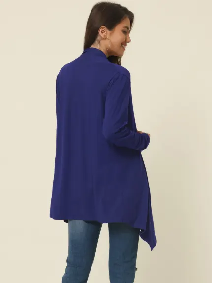 Allegra K- Draped Front Open Cardigan