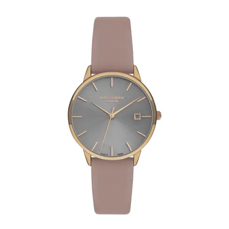 LEE COOPER-Women's Rose Gold 34mm  watch w/Grey Dial