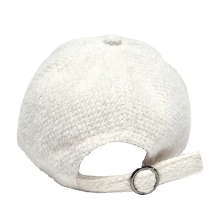 Casquette de baseball en angora en blanc