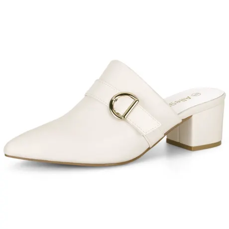 Allegra K - Pointed Toe Slip on Sandals Mules