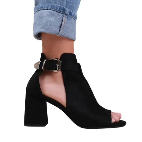 Where's That From - Womens/Ladies Lisa Open Toe Block Heel High Heels