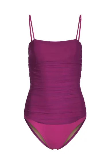 Hilary MacMillan- Ruched One Piece Swimsuit