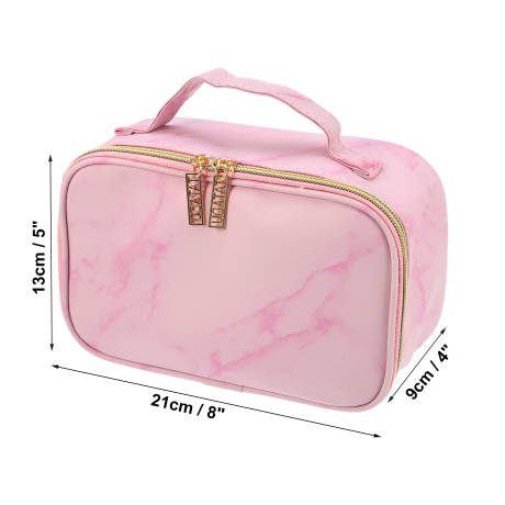 Unique Bargains- Travel Marble Make Up Bag Brush Organizer