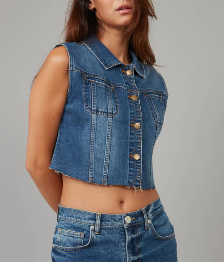 Lola Jeans GABBIE-DIS Gilet court en jean