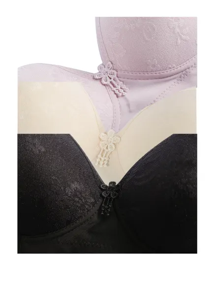 Allegra K- Lace Full Coverage Non-Wired Stretchy Wirefree Bra