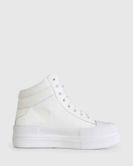 Just A Game Hi-Top Sneaker - White