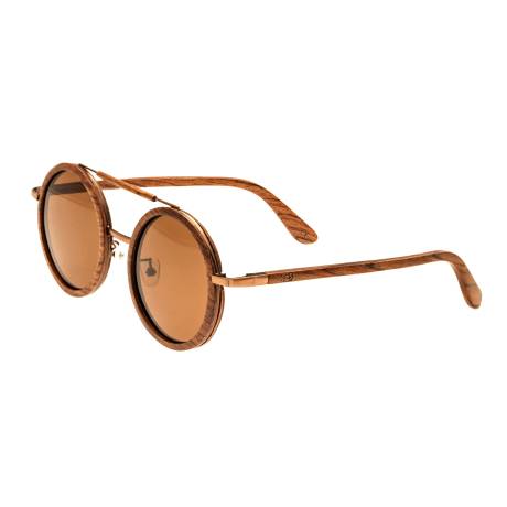 Earth Wood - Bondi Polarized Sunglasses - Red Rosewood/Brown