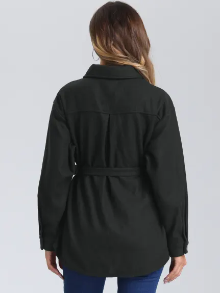 Allegra K - Manteau mi-long d'hiver à boutons