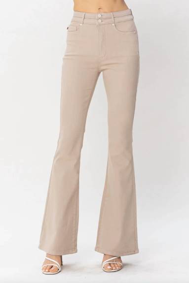 Judy Blue - Khaki Flare Jeans