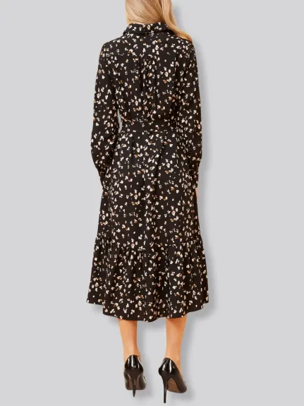 Annick - Renee Maxi Shirt Dress Printed Black