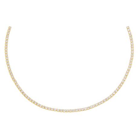 By Adina Eden -THIN TENNIS CHOKER - GOLD