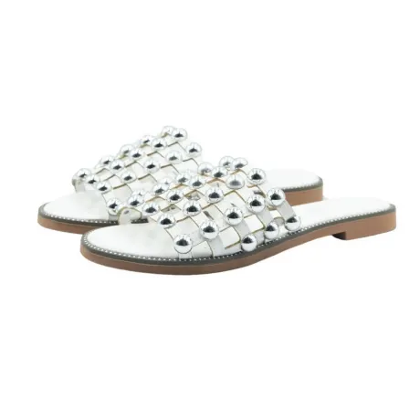 Where's That From - Womens/Ladies Kellie Caged PU Wide Sliders