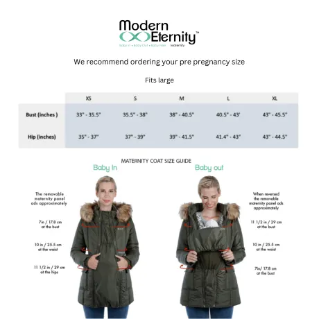 Lexi - 3in1 Maternity Coat With Removable Hood - Modern Eternity Maternity