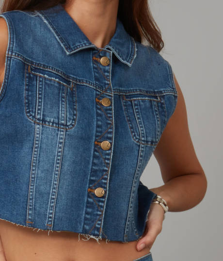 Lola Jeans GABBIE-DIS Gilet court en jean