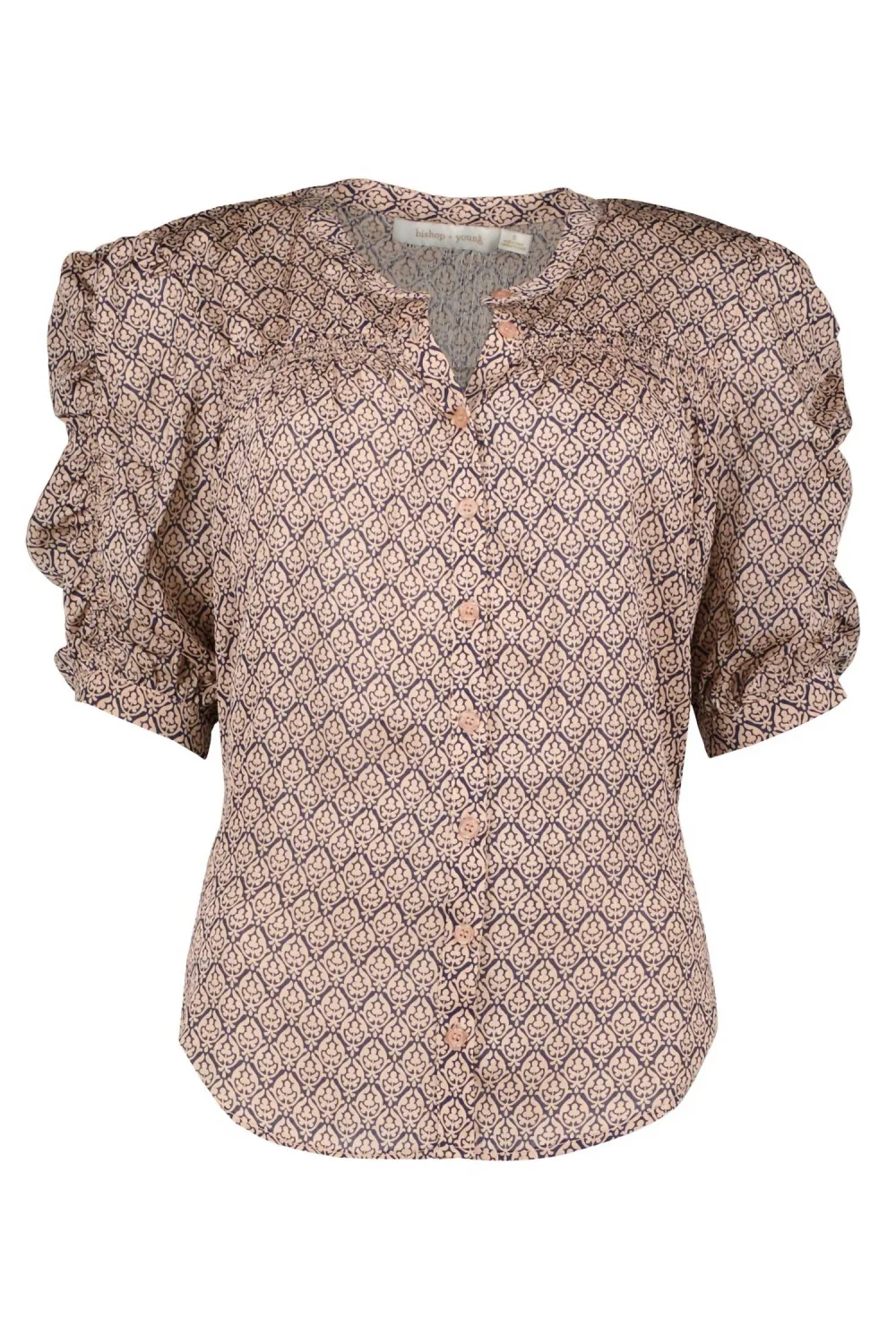 bishop + young - Bohemian Rhapsody Rachel Ruched Sleeve Blouse