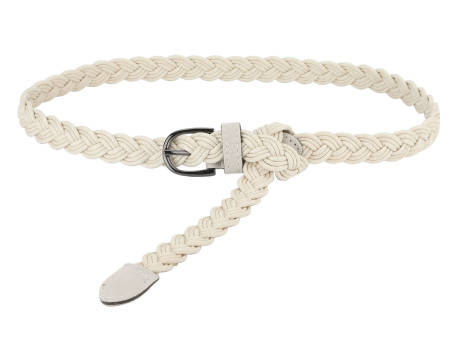 Allegra K- Adjustable Thin Braided Rope Faux Leather Belt